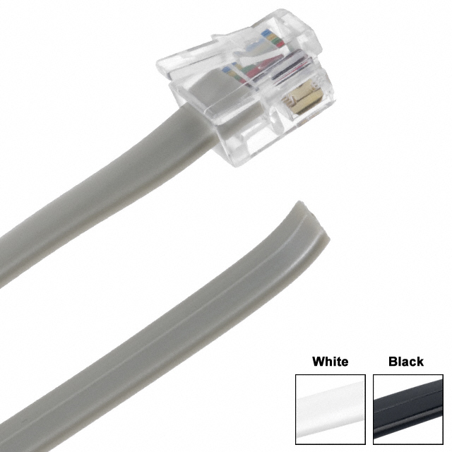 Modular Cable Plug to Cable 6p6c (RJ11, RJ12, RJ14, RJ25) 14.00' (4.27m) Unshielded